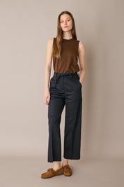 Pantaloni in cotone con cintura