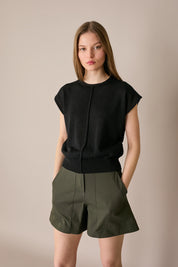 Pantaloni corti in cotone stretch