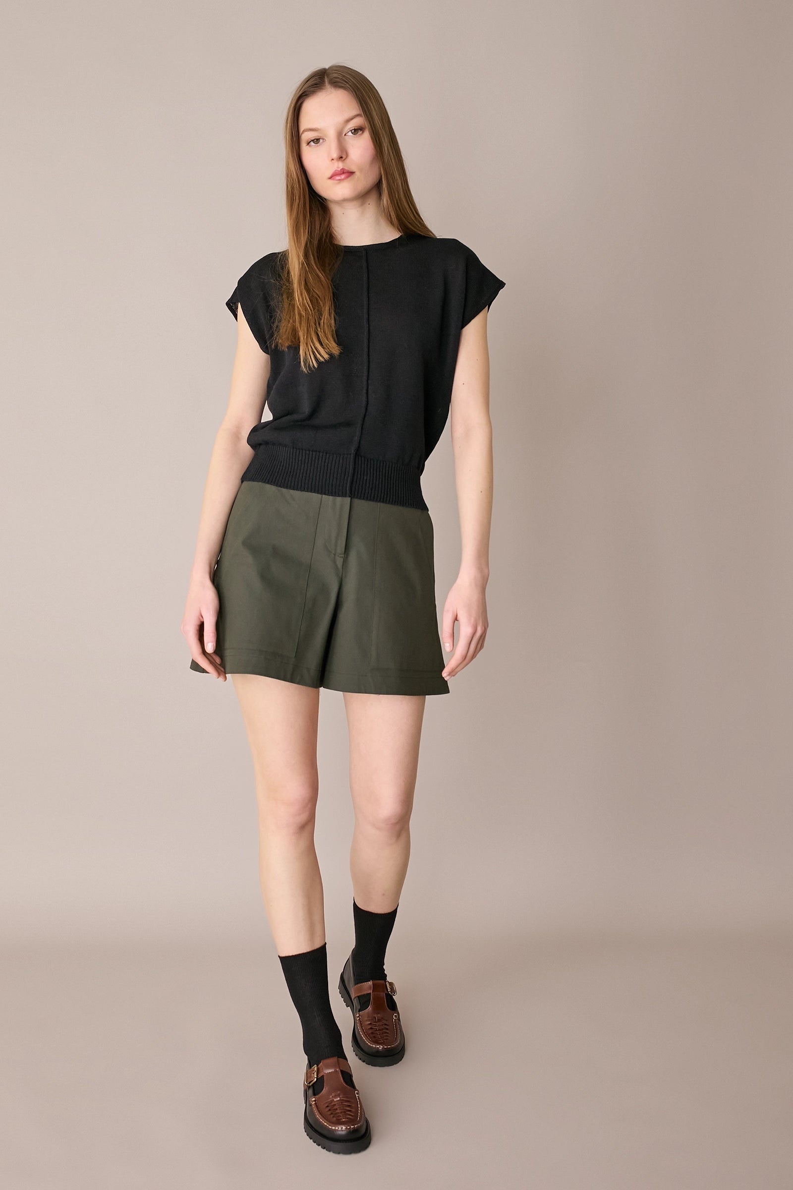 Pantaloni corti in cotone stretch