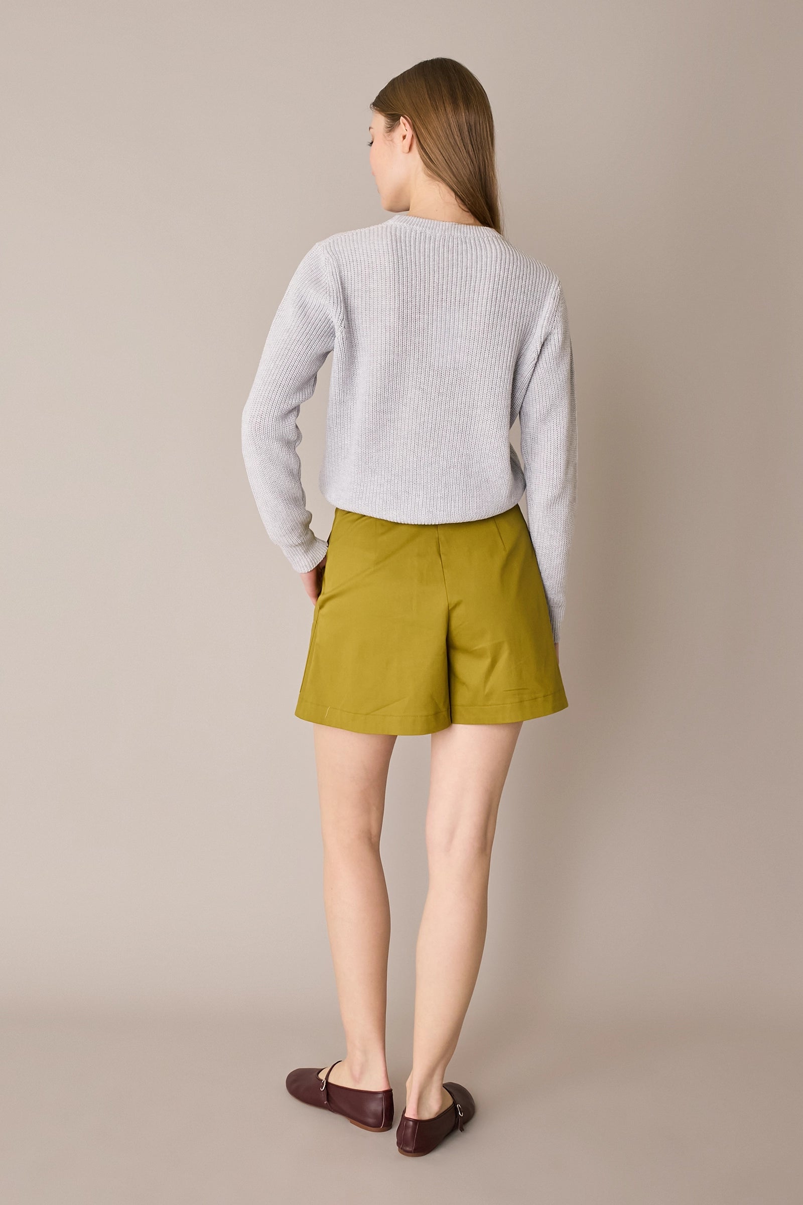 Pantaloni corti in cotone stretch