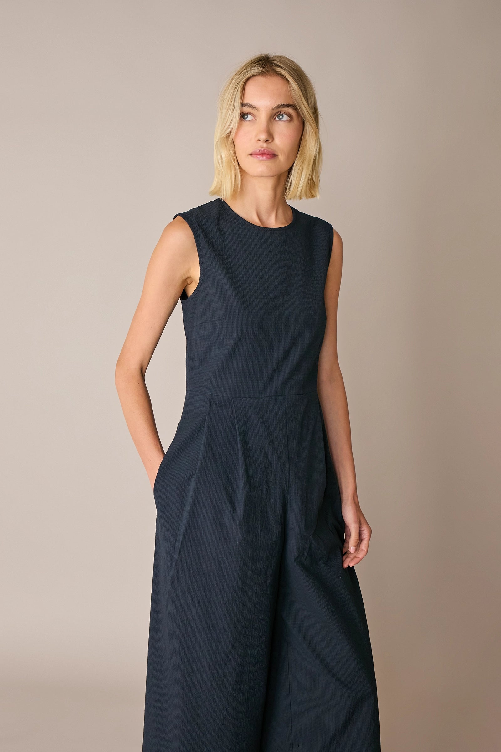 Seersucker jumpsuit