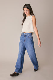 Denim wide leg