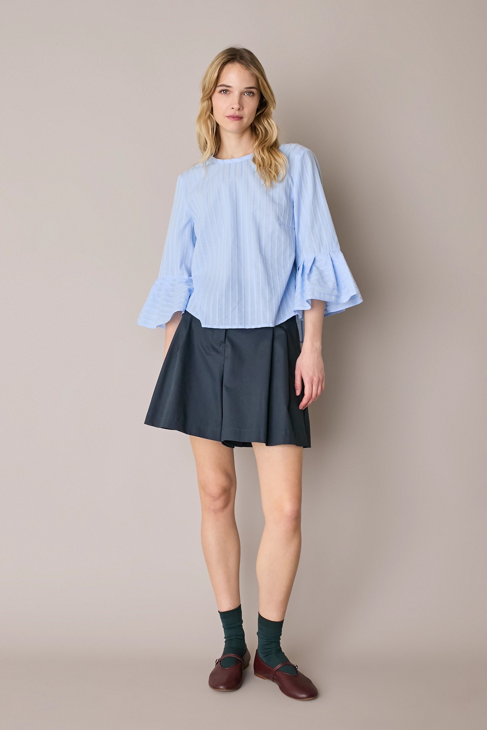 Shorts in cotone con pinces