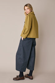 Giacca in cotone ripstop con colletto volant