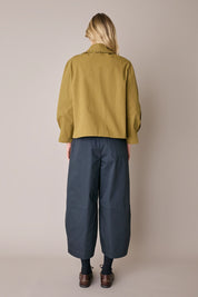 Giacca in cotone ripstop con colletto volant