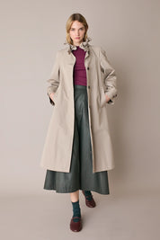 Trench con colletto volant