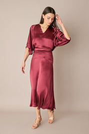Blusa in raso operato