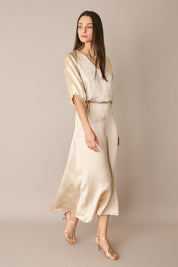 Blusa in raso operato