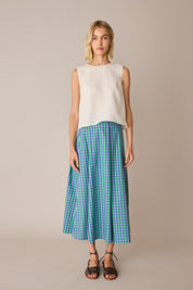 Tartan maxi skirt
