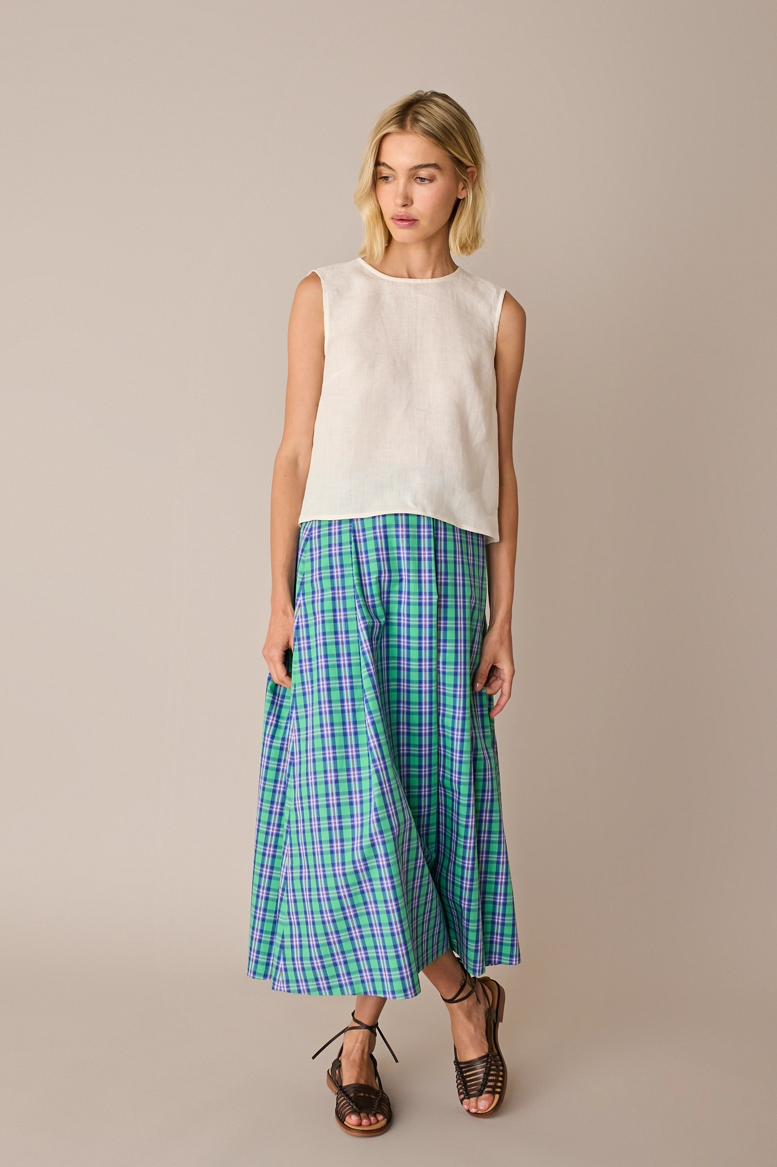 Tartan maxi skirt