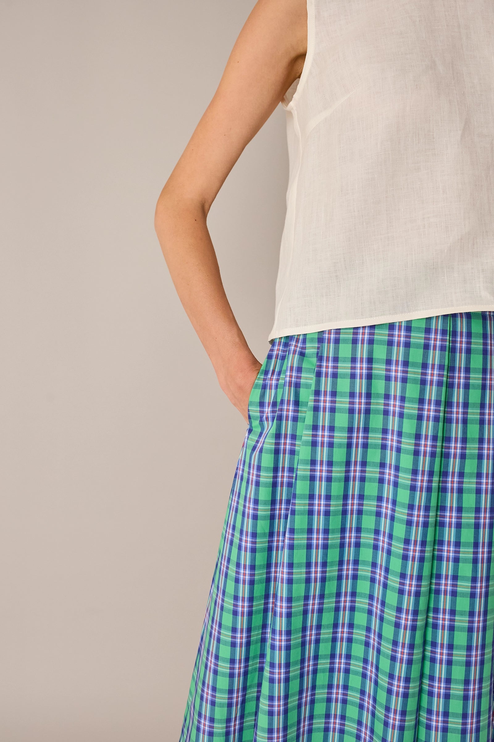 Tartan maxi skirt