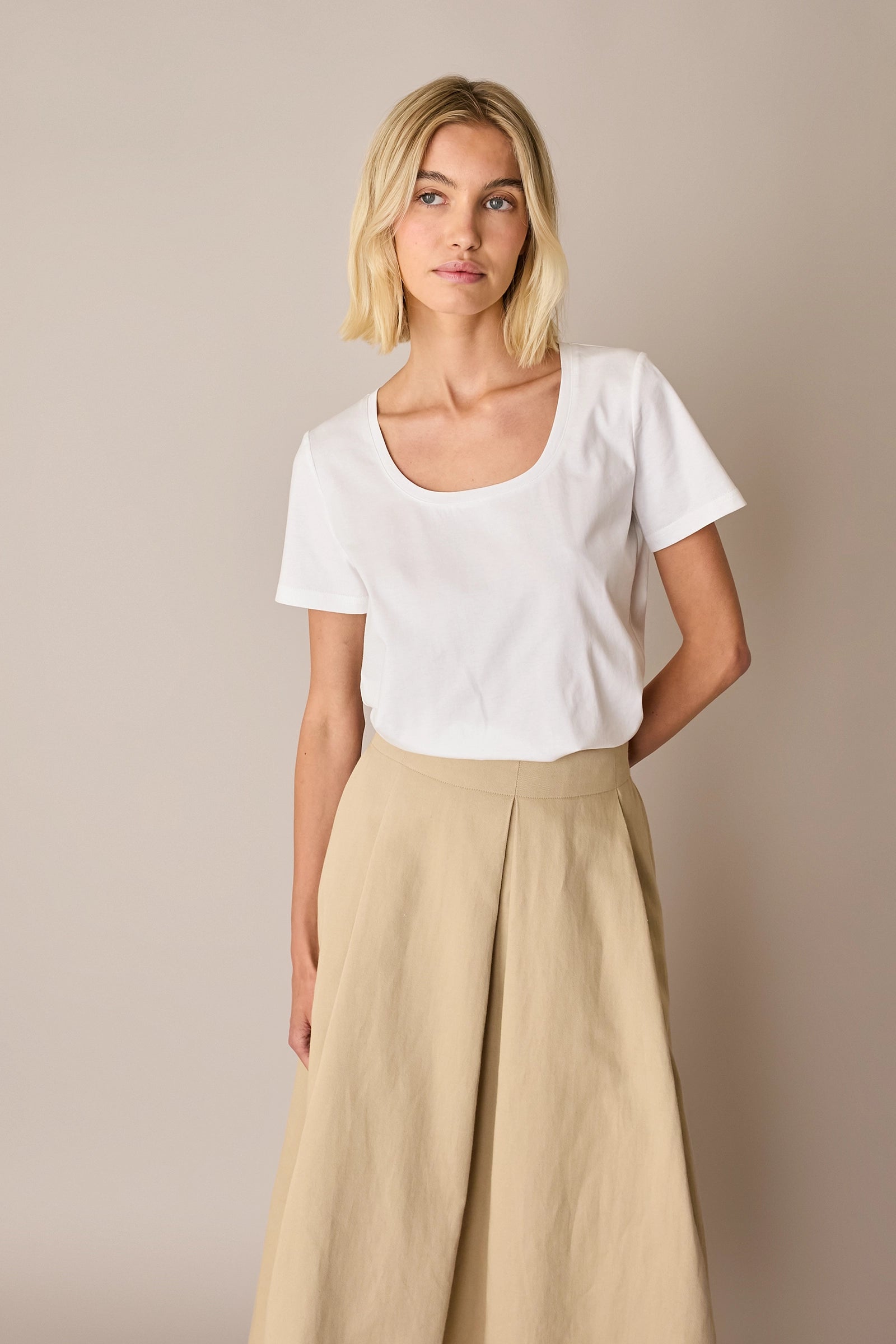 Pleated maxi skirt