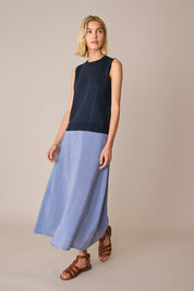 Checked fluid maxi skirt
