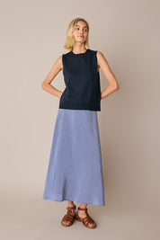 Checked fluid maxi skirt