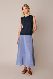 Checked fluid maxi skirt
