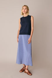 Checked fluid maxi skirt