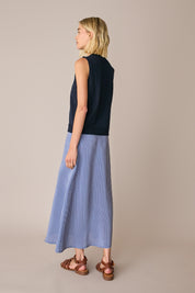 Checked fluid maxi skirt