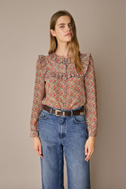 Camicia in seta con volant – Made with Liberty Fabrics
