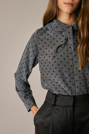 Camicia in seta con colletto foulard