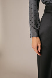Camicia in seta con colletto foulard