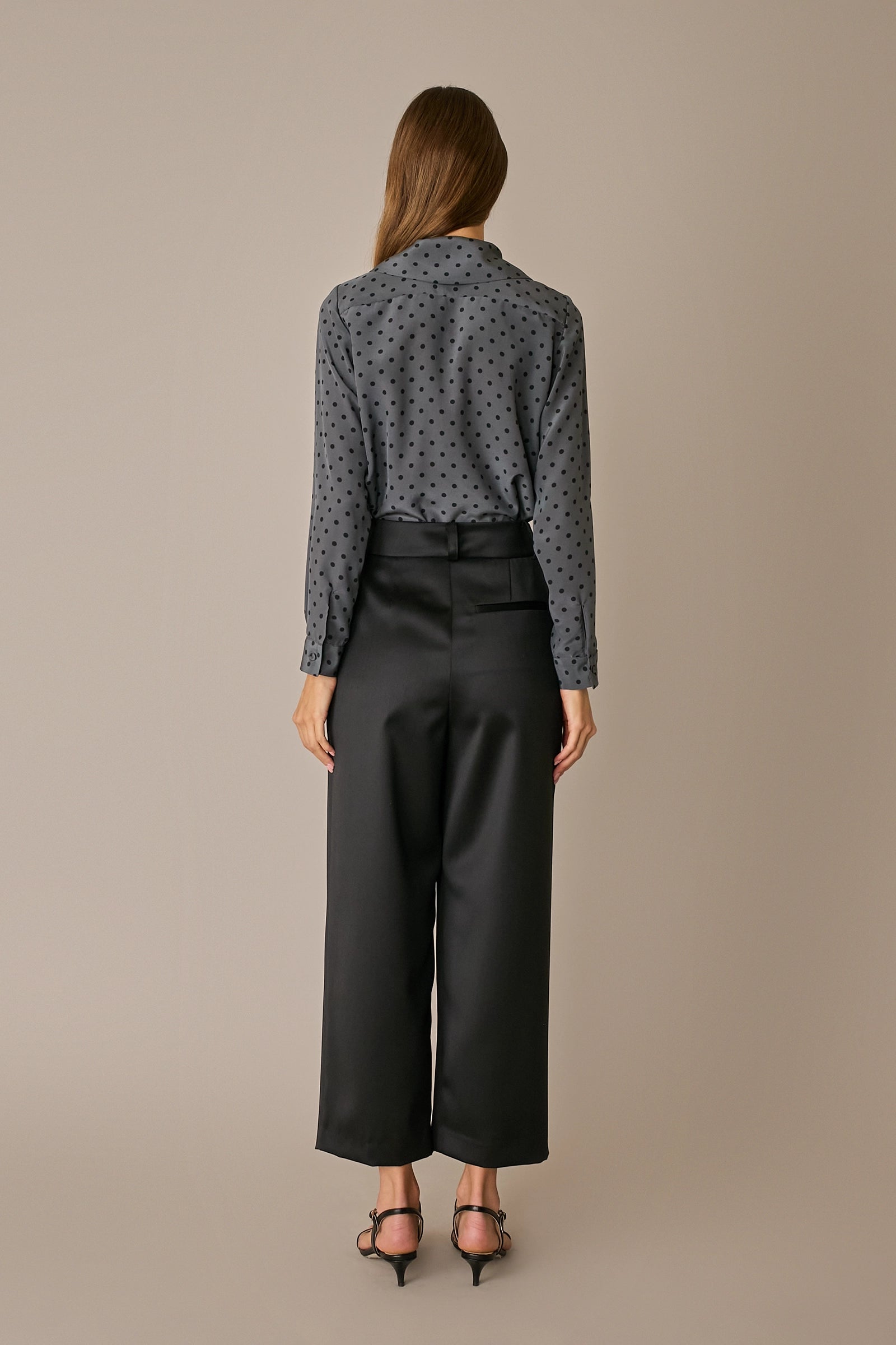 Camicia in seta con colletto foulard