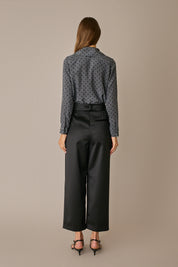 Camicia in seta con colletto foulard
