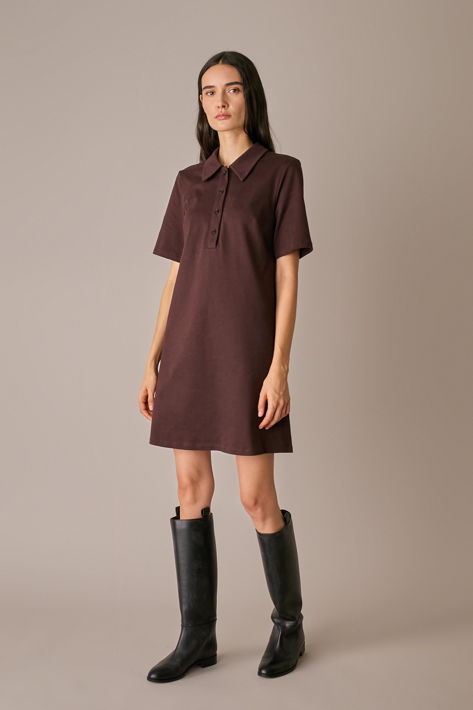 Abito polo in jersey di cotone