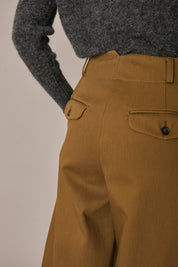 Pantaloni balloon in gabardine di cotone