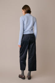pantaloni wide-leg in velluto a coste banana, gamba ampia