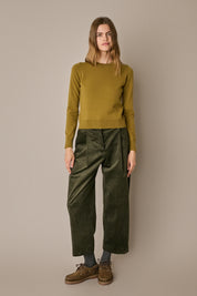 Pantaloni wide-leg in velluto a coste