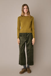 Pantaloni wide-leg in velluto a coste