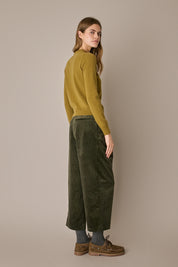Pantaloni wide-leg in velluto a coste