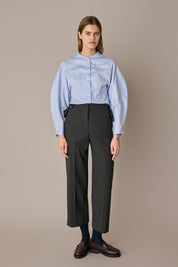 Pantaloni in lana con fiocchi in seta