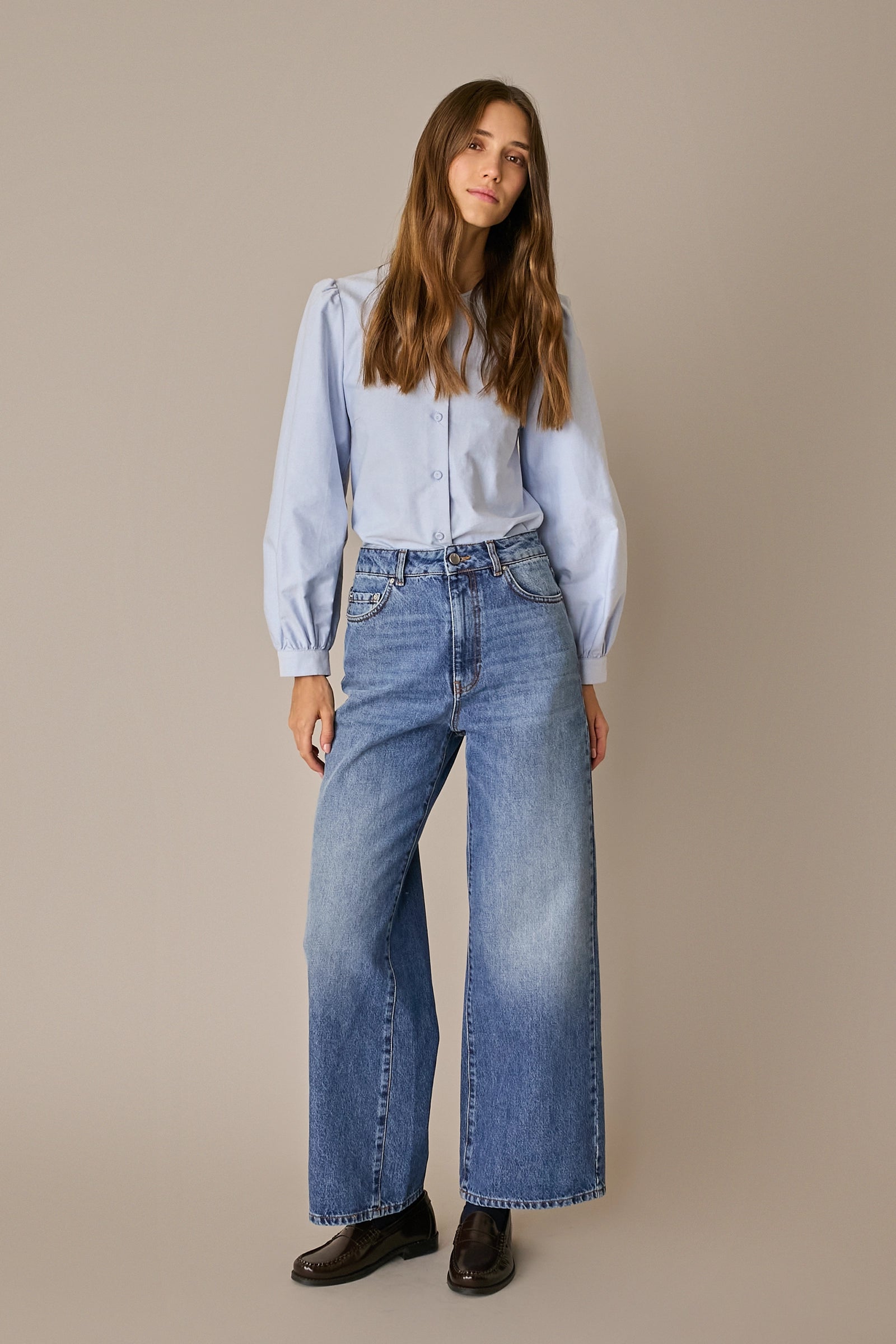Jeans 5 tasche 90s in denim di cotone