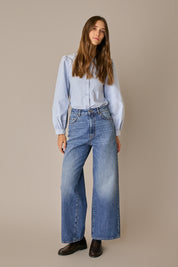 Jeans 5 tasche 90s in denim di cotone