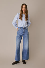 Jeans 5 tasche 90s in denim di cotone