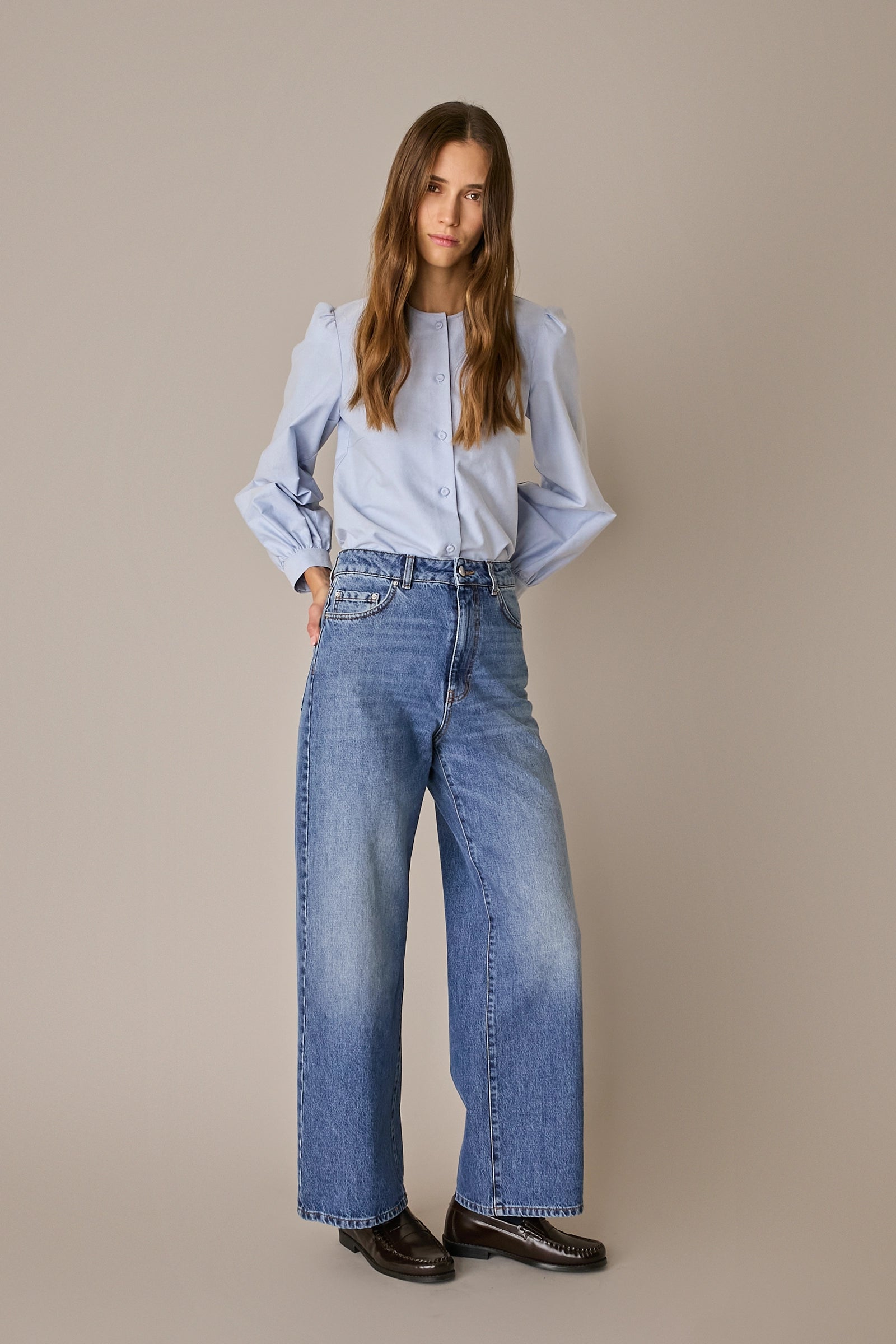Jeans 5 tasche 90s in denim di cotone