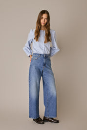 Jeans 5 tasche 90s in denim di cotone