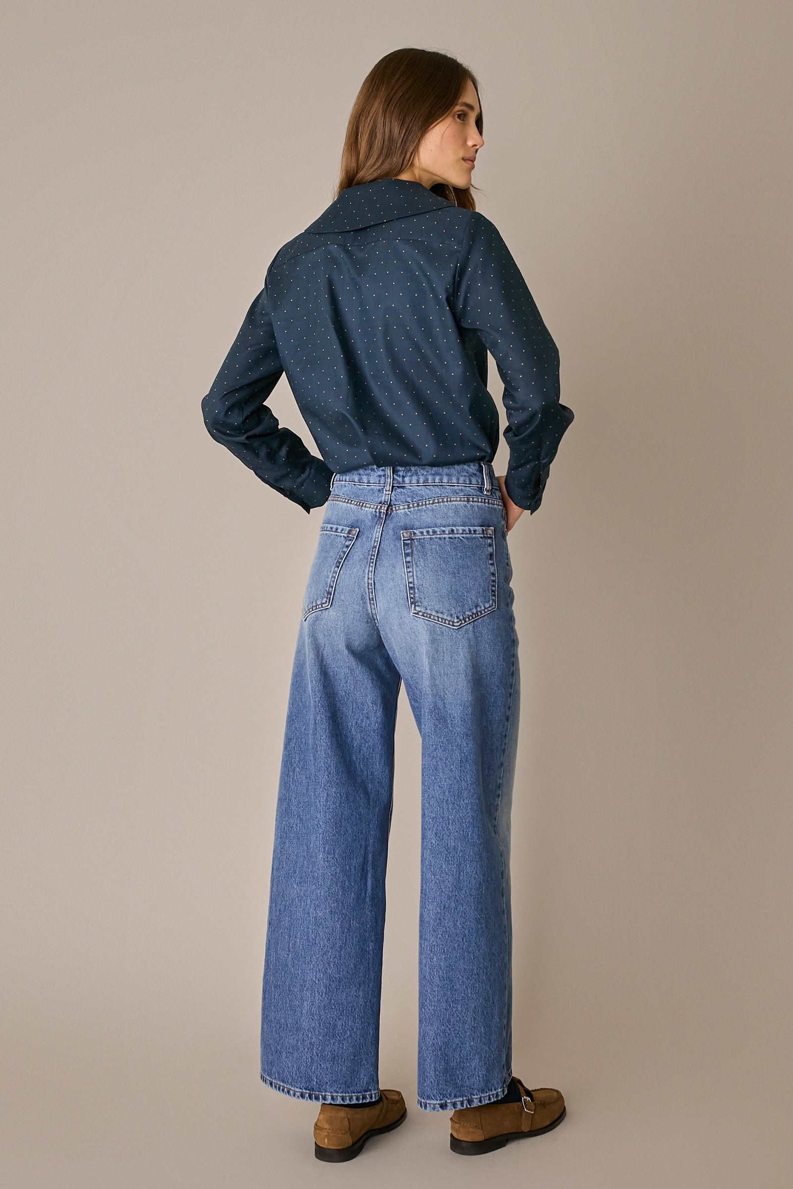 Jeans 5 tasche 90s in denim di cotone