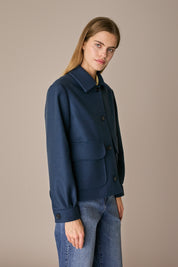 Giacca corta in lana e cashmere