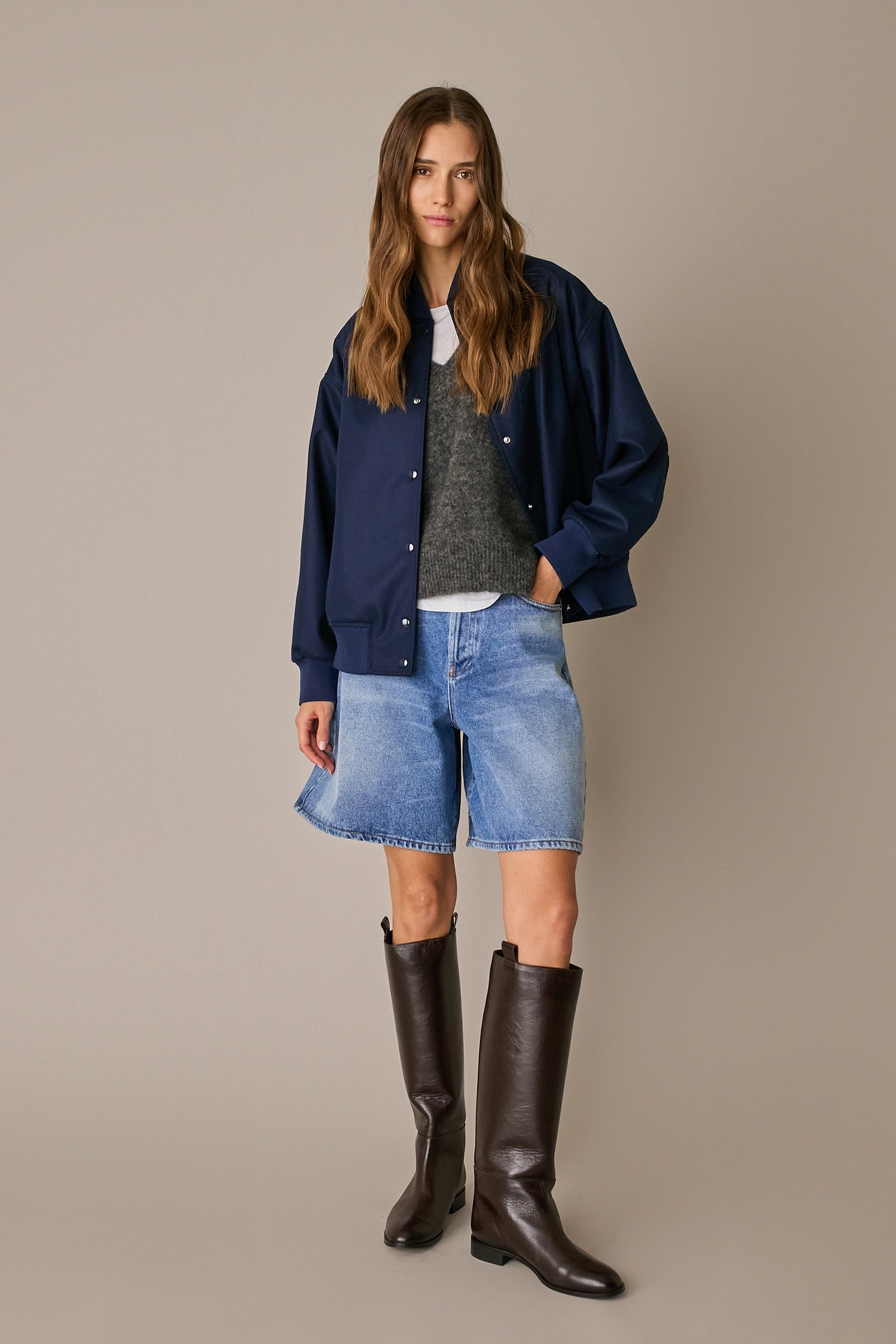 Bomber in lana vergine