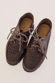 Mocassini allacciati con suola Vibram