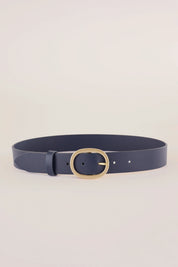 Cintura in pelle con fibbia ovale