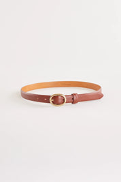 Thin oval bucket rétro belt