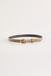 Thin oval bucket rétro belt