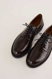 Smooth leather lace-up shoes