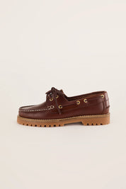 Rubber-soled boat shoes – Bianco