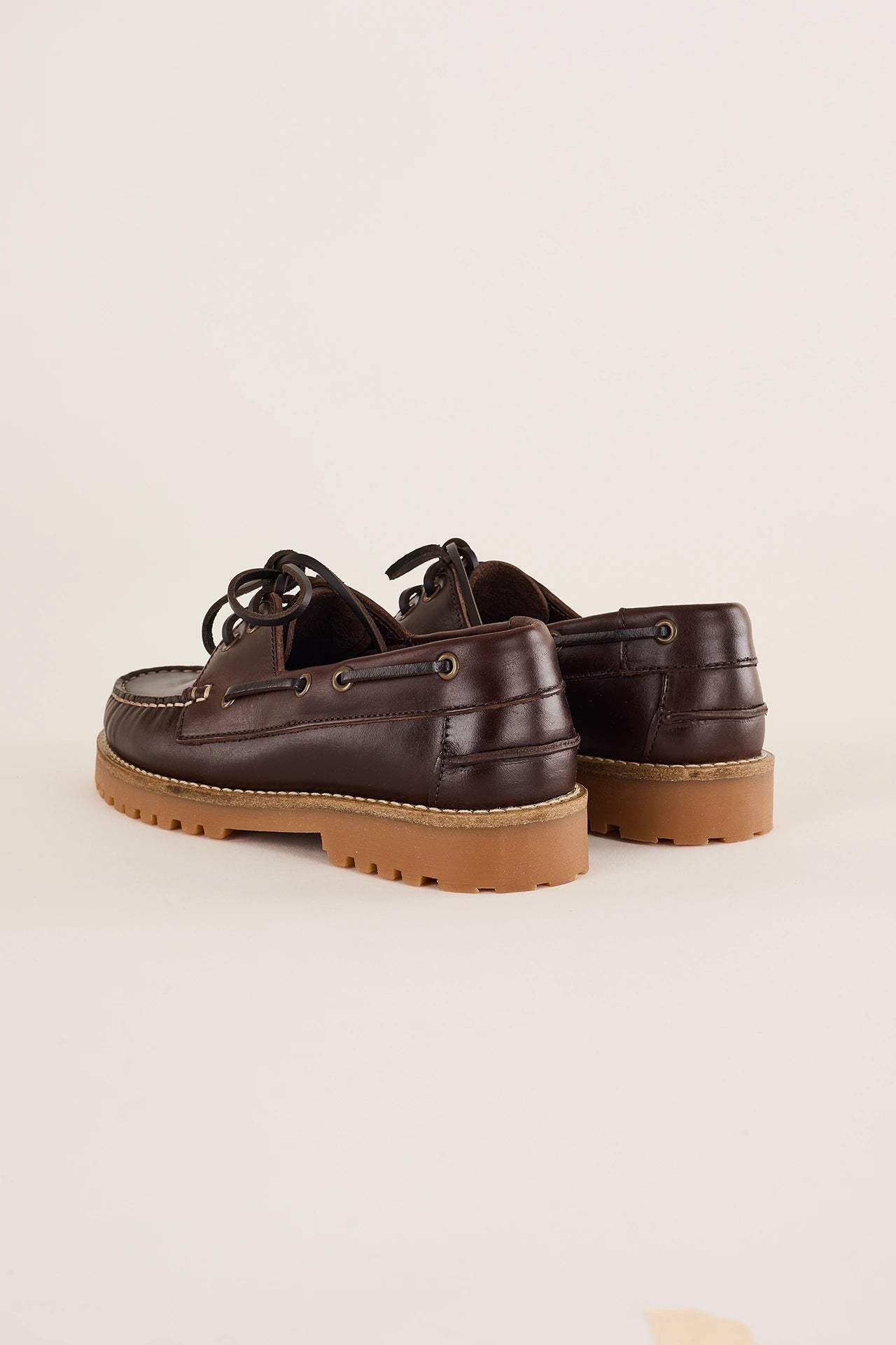 Rubber-soled boat shoes – Bianco