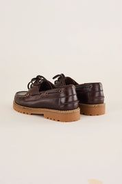 Rubber-soled boat shoes – Bianco