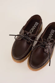 Rubber-soled boat shoes – Bianco